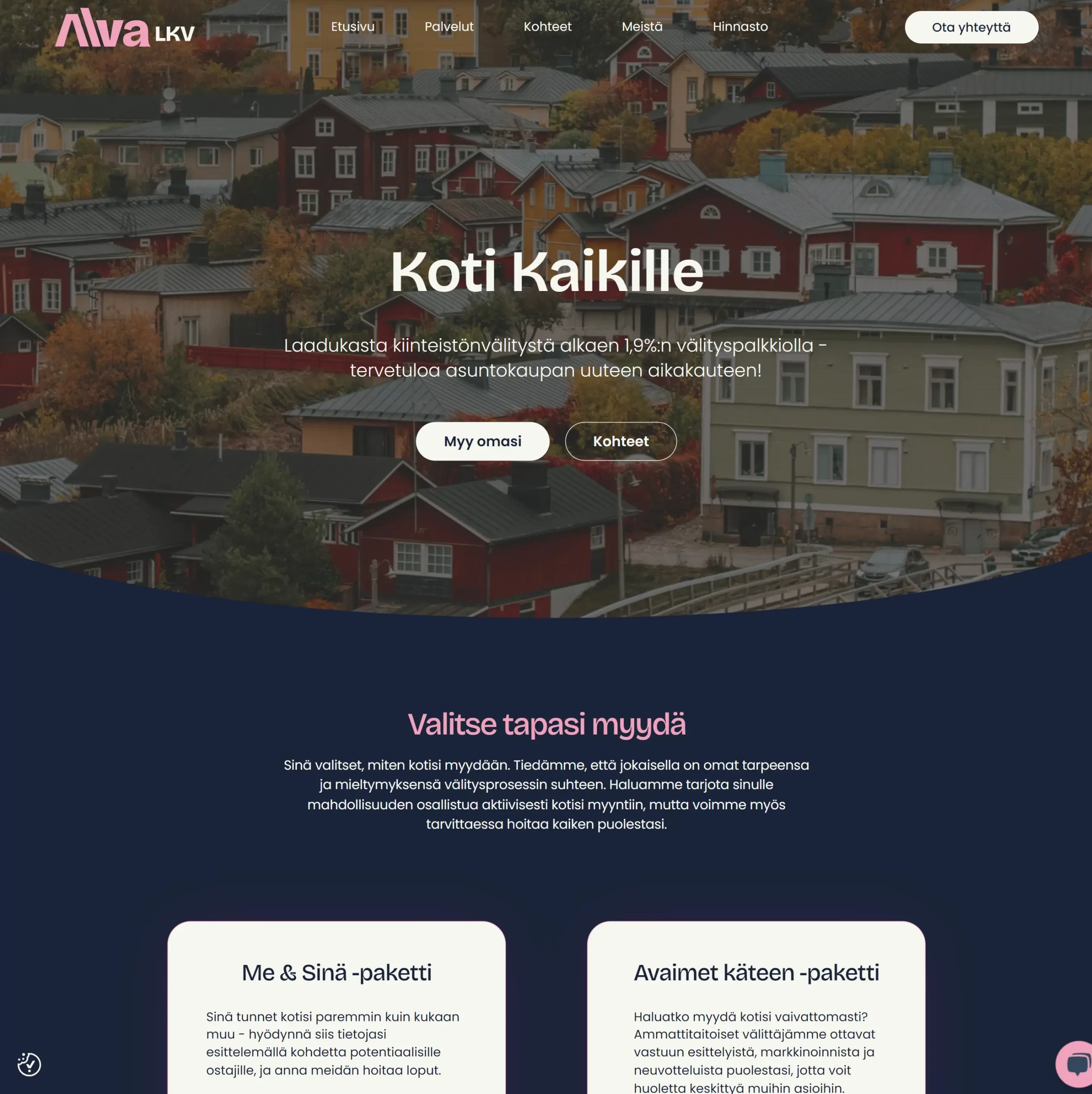 This image is a screenshot of a landing page of another website. This image is intended to show our previous work.